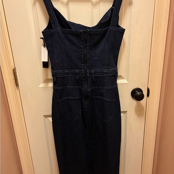 Lee Body Optix x Cushnie Denim Cutout Midi Dress Size 10 NWT - Picture 7 of 11
